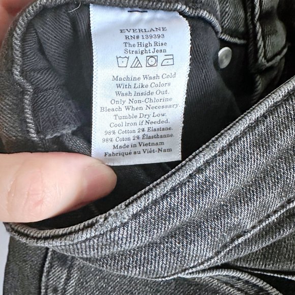 Everlane High Rise Straight Jean - Size 25 Ankle - Picture 6 of 9